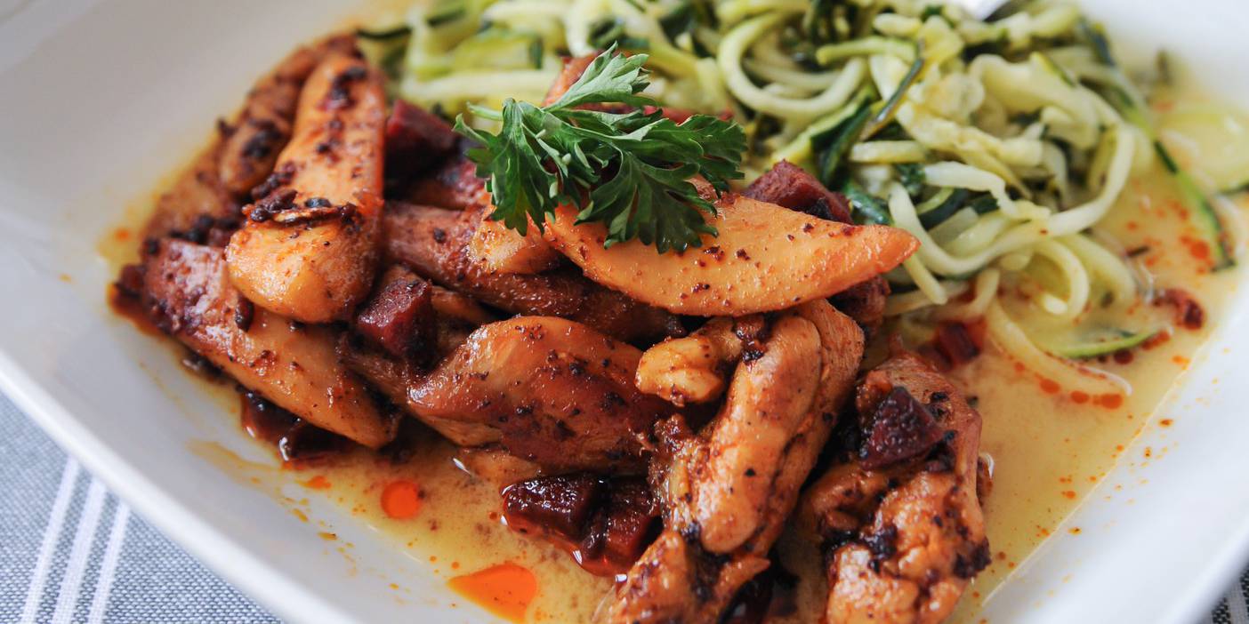 Butter Chicken Stir-Fry Zoodles