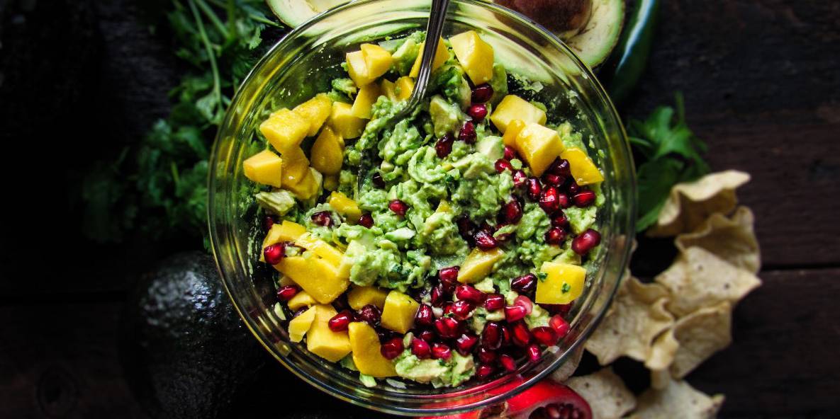 Mango Pomegranate Guacamole