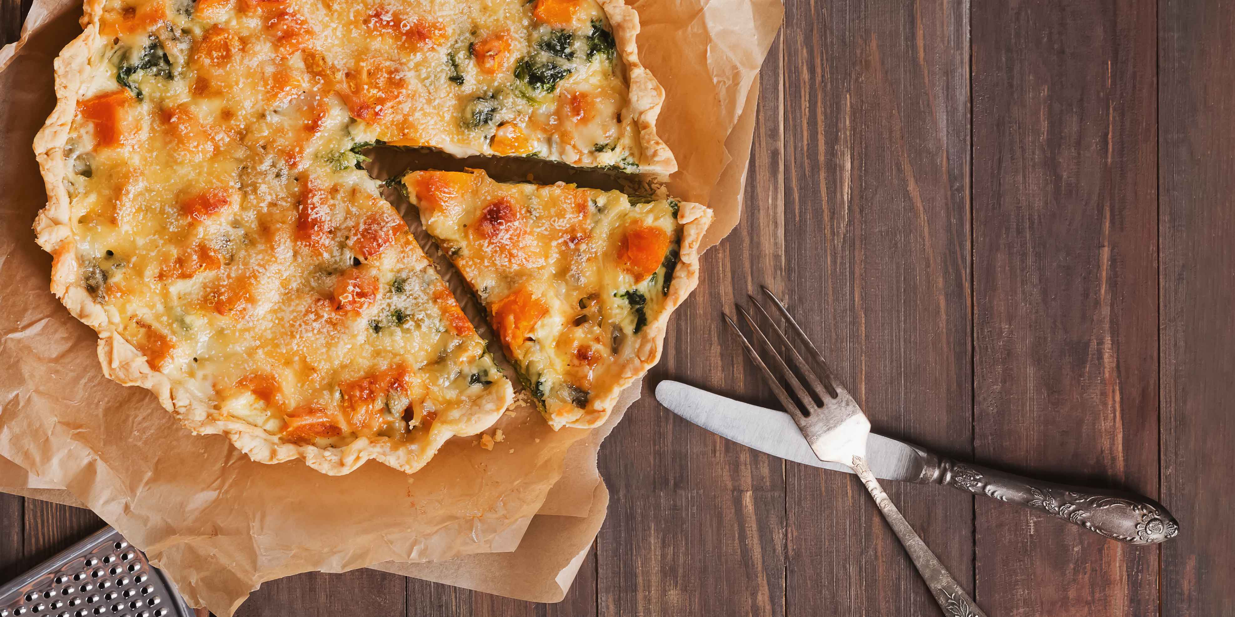 Kabocha, Leek & Mushroom Quiche