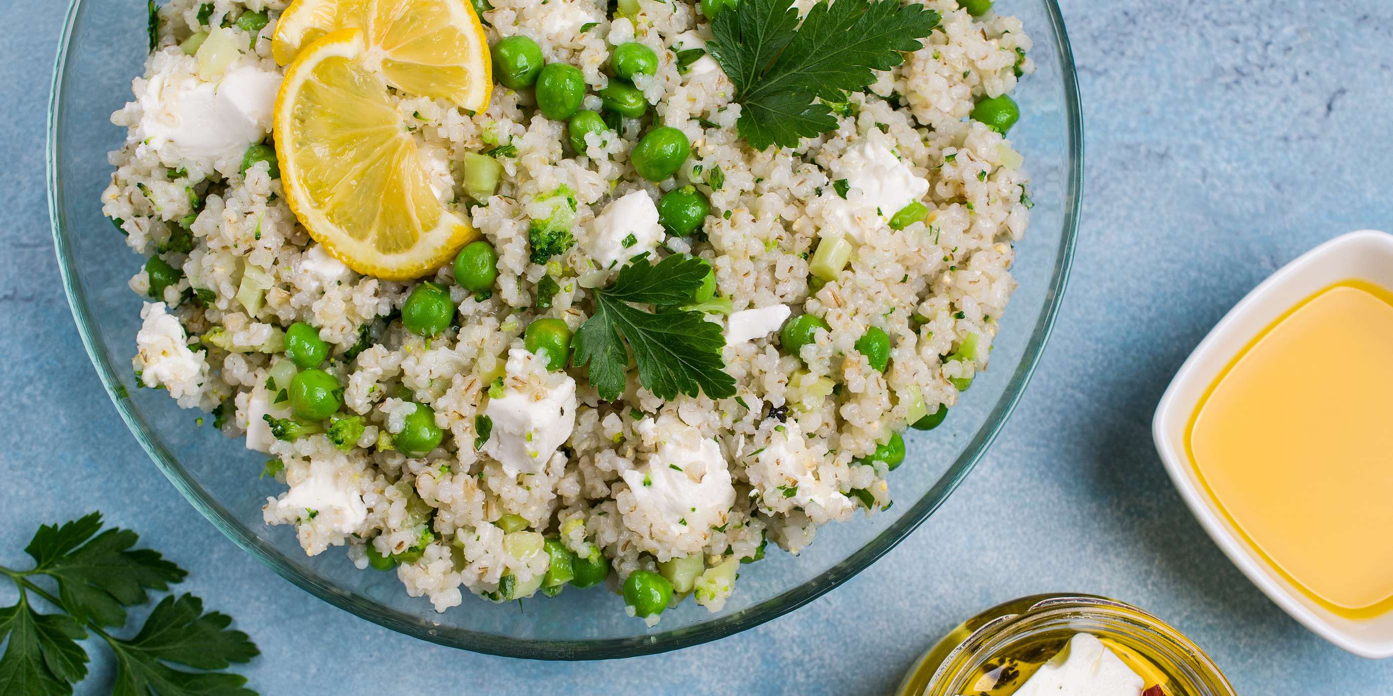 Barley with Sautéed Leeks, Peas & Parsley