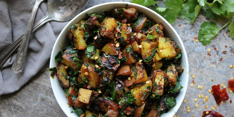 Potato Salad with Moringa Leaves