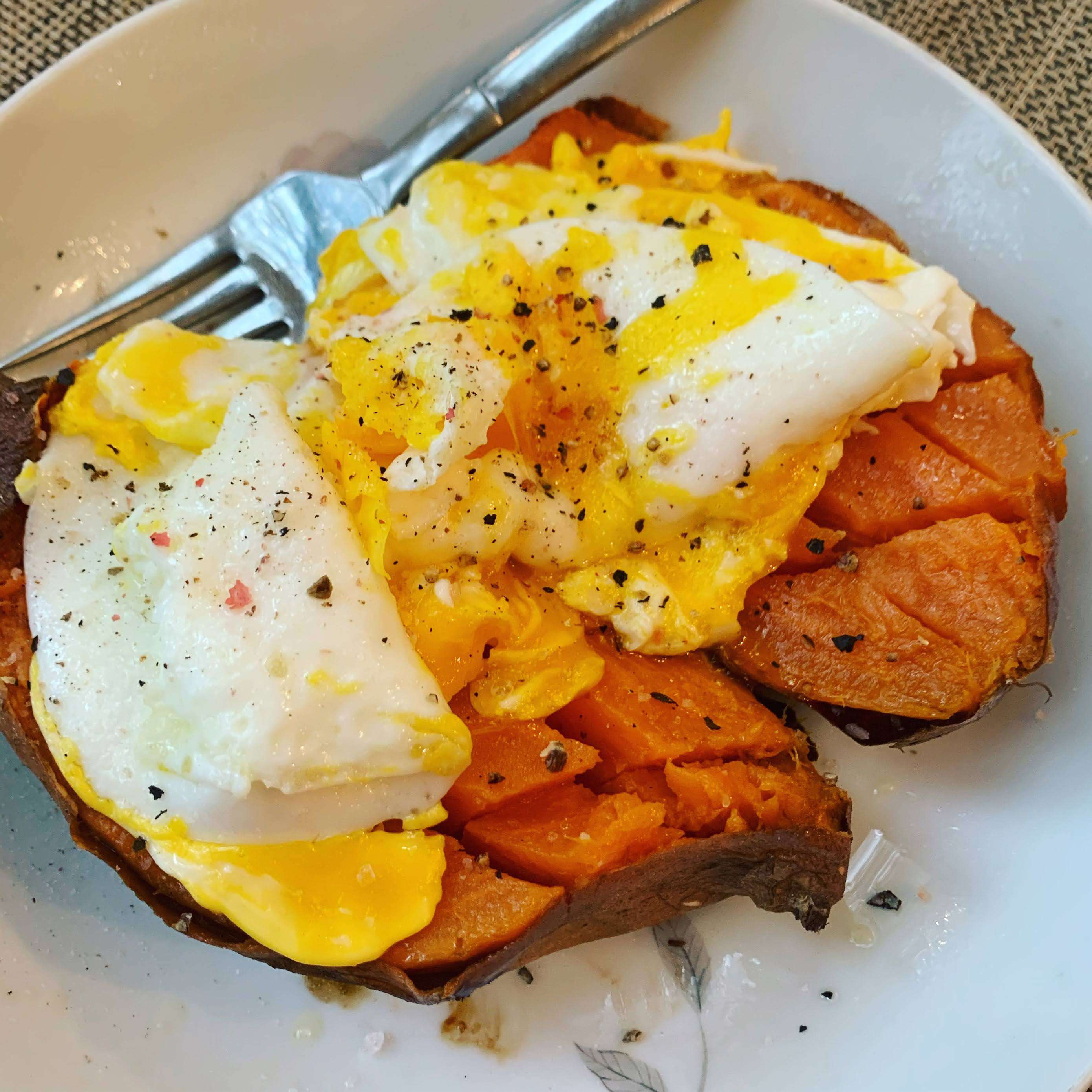 Sweet Potatoes Cooked With Egg