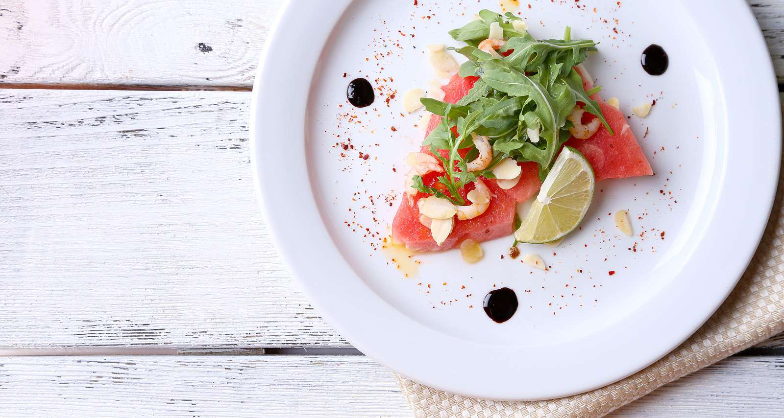 Watermelon Shrimp Salad