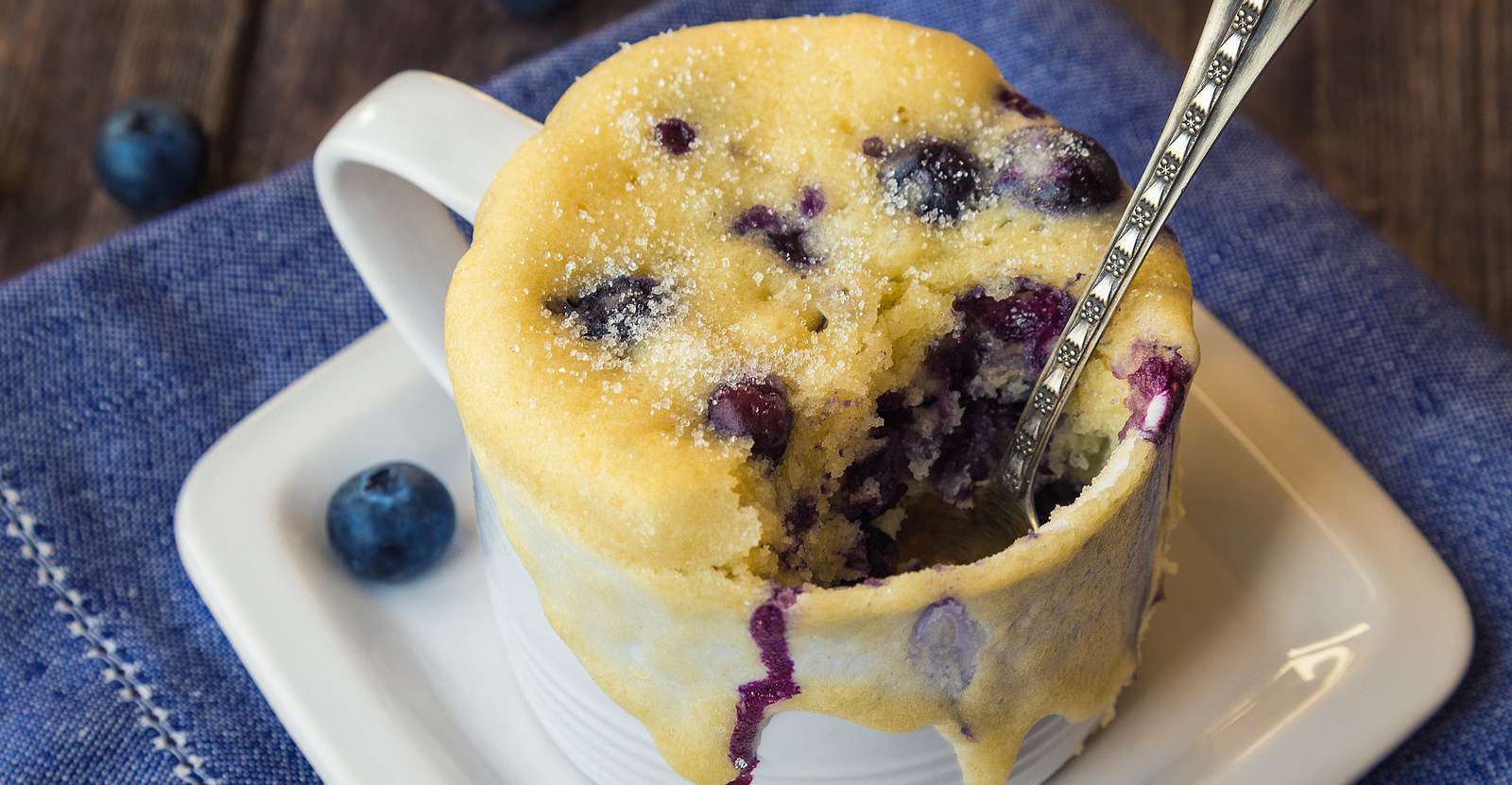 Blueberry Flax Microwave Muffin