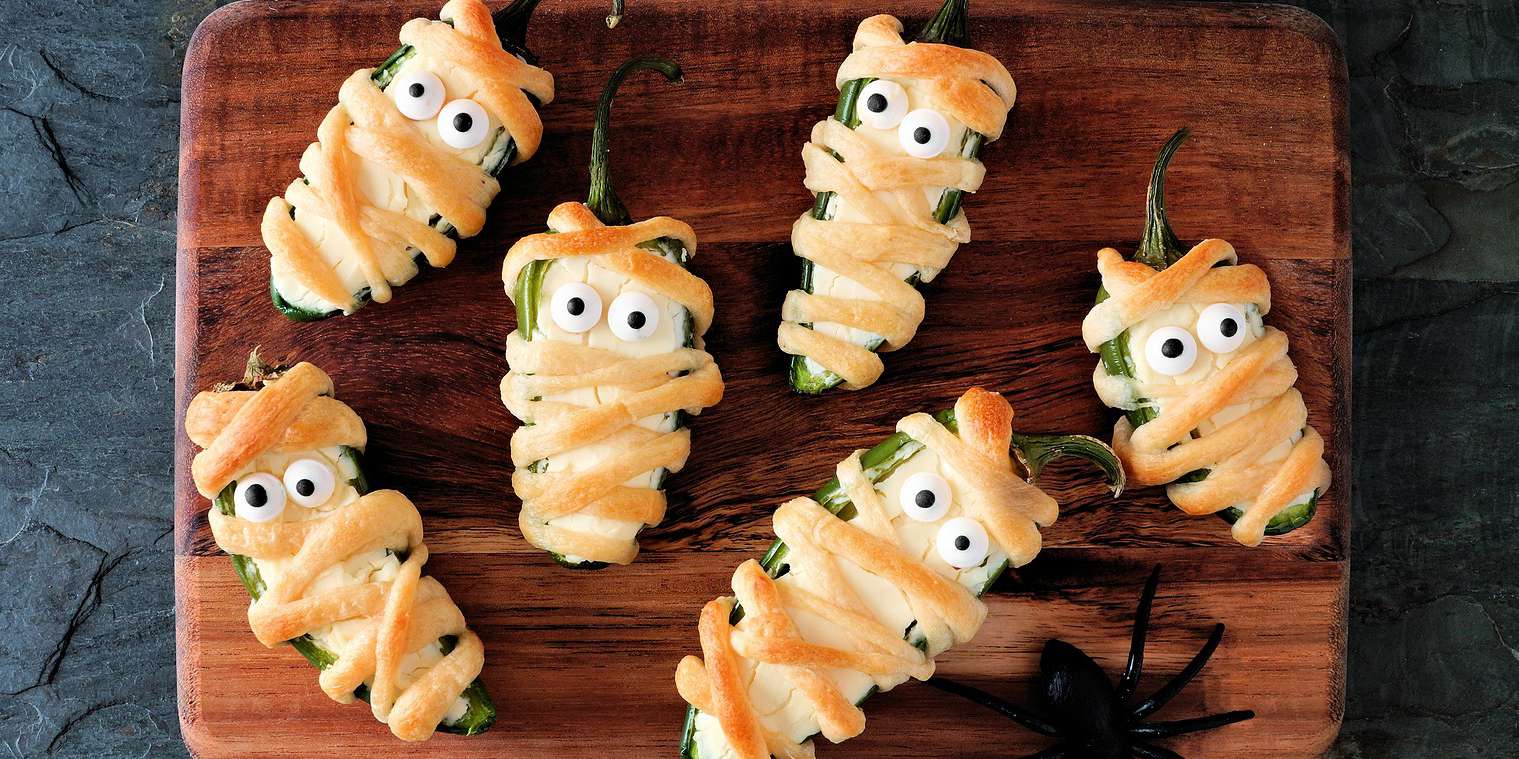 Baked Mummy Jalapeno Poppers