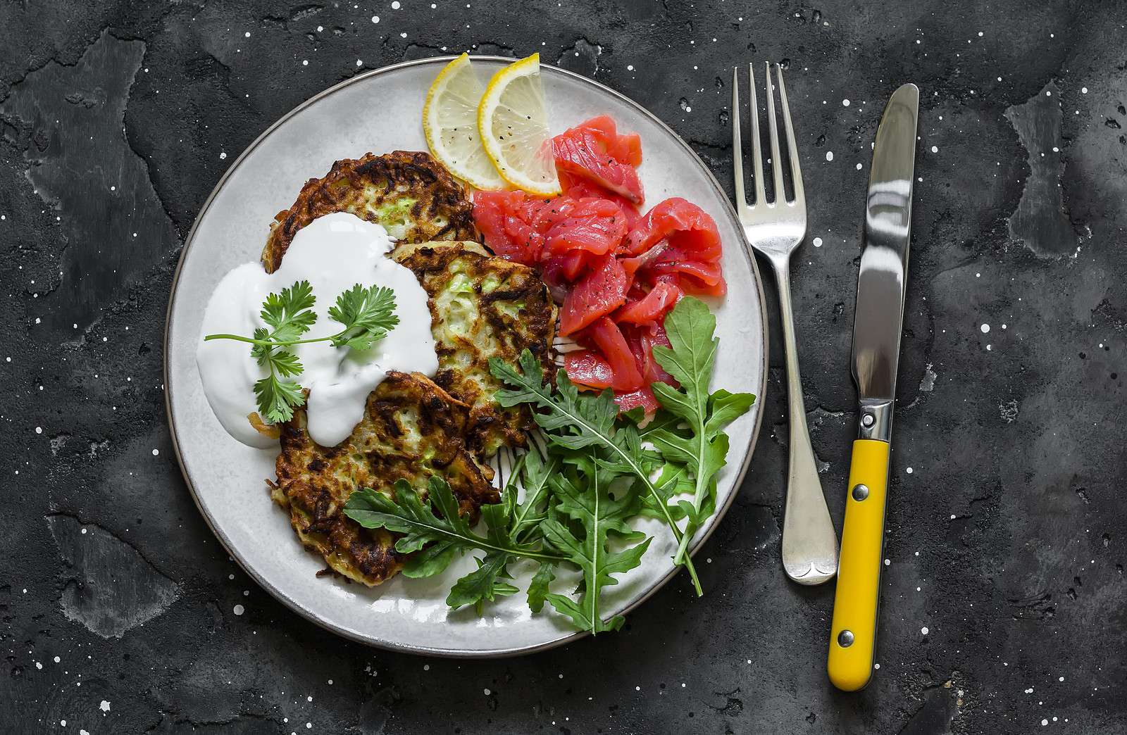 Zucchini and Black Bean Latkes