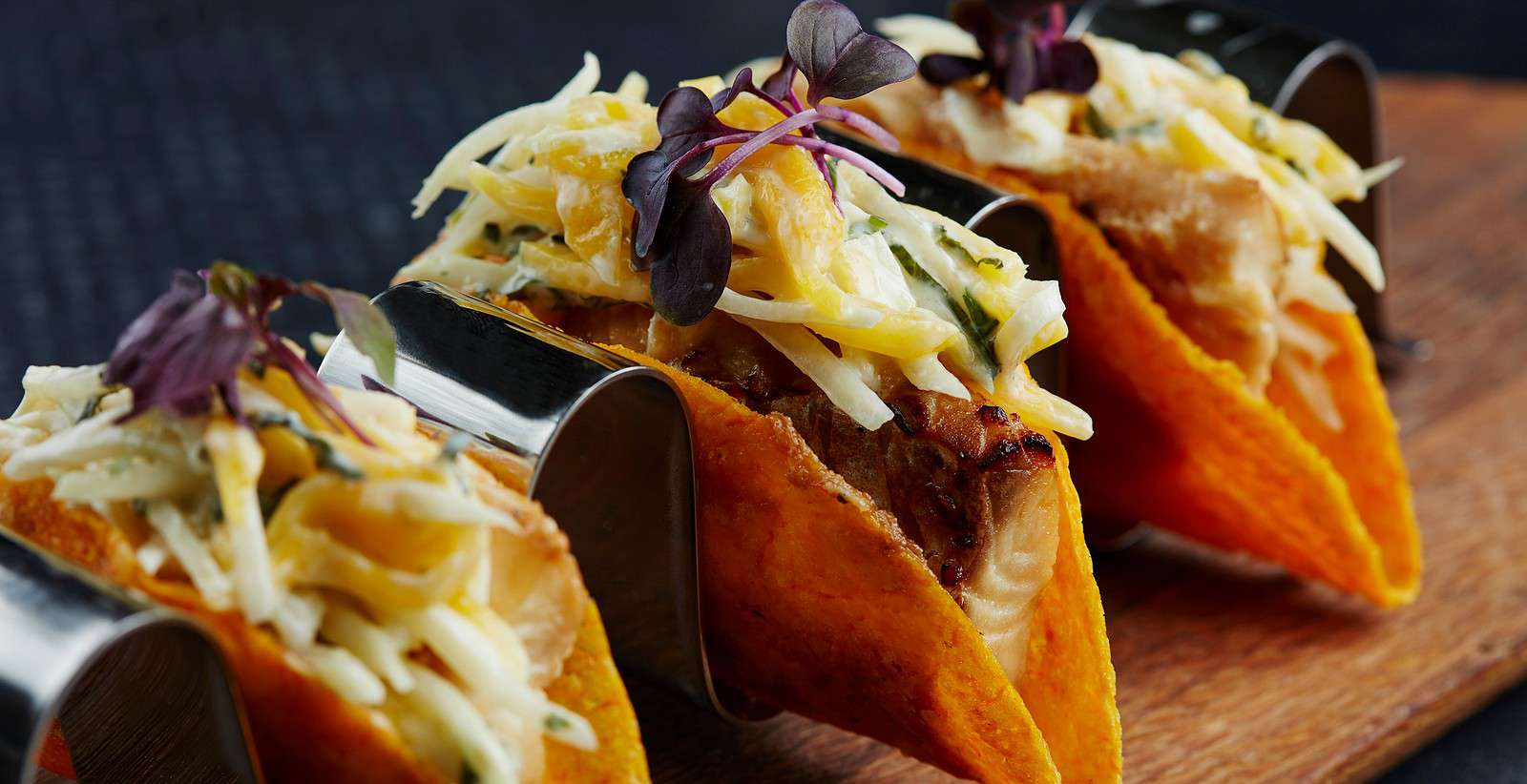 Cabbage-Leaf Tacos with Cod and Mango