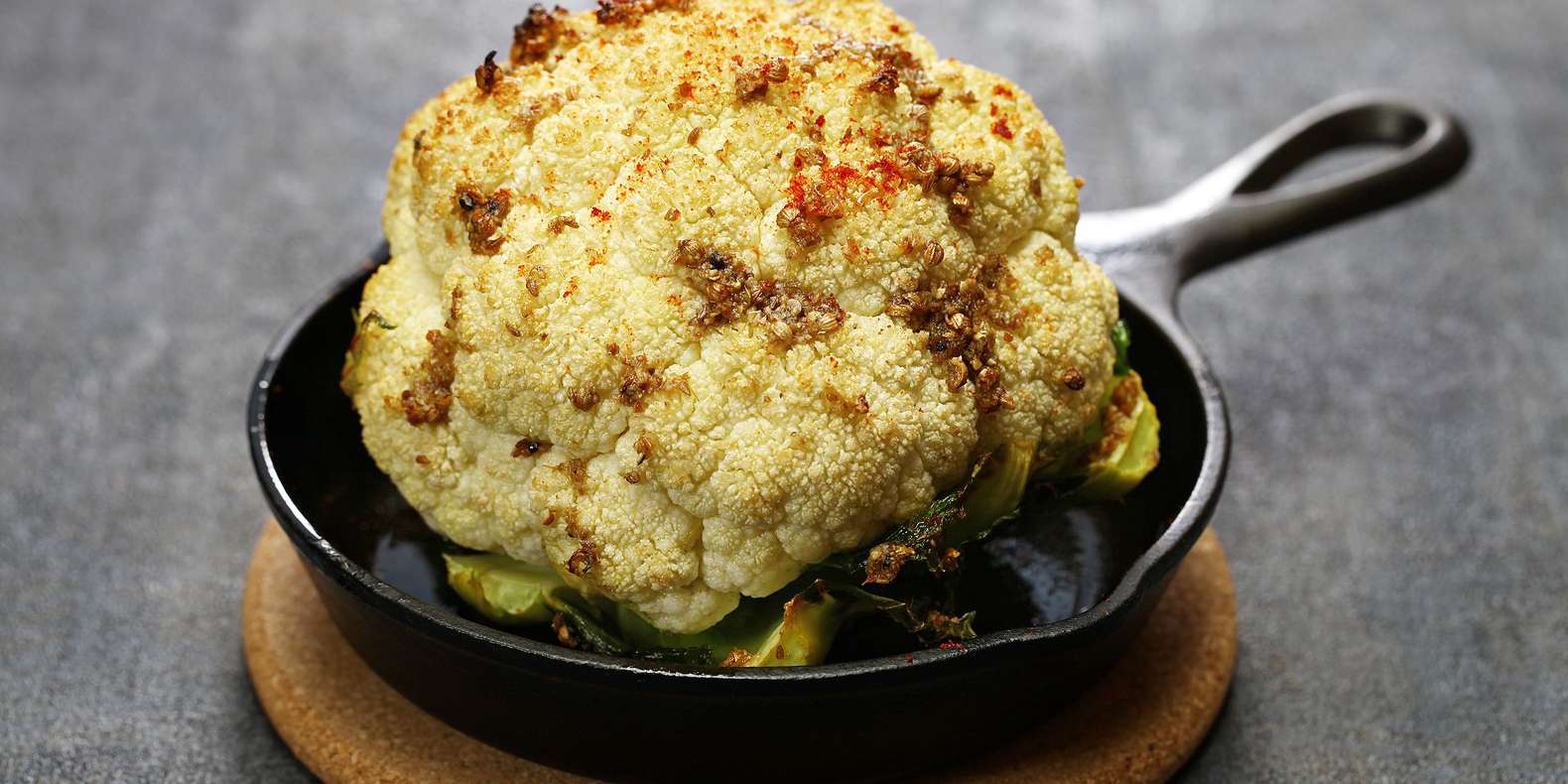 Honey Mustard Roasted Cauliflower with Herb Sauce