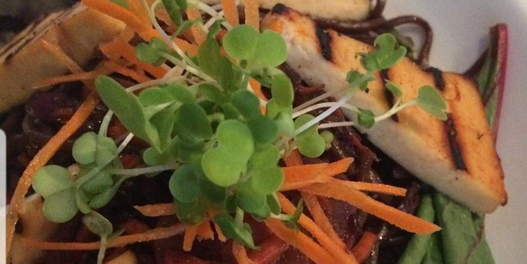 Tofu and soba noodles