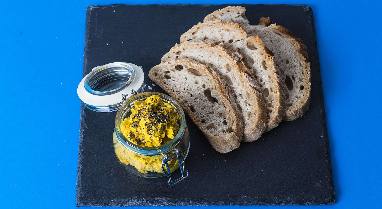 Golden Goat Cheese Crostini with Broccolini