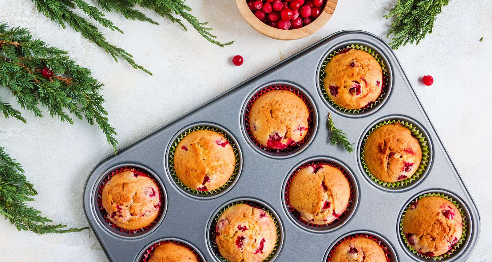 Cranberry Eggnog Christmas Muffins