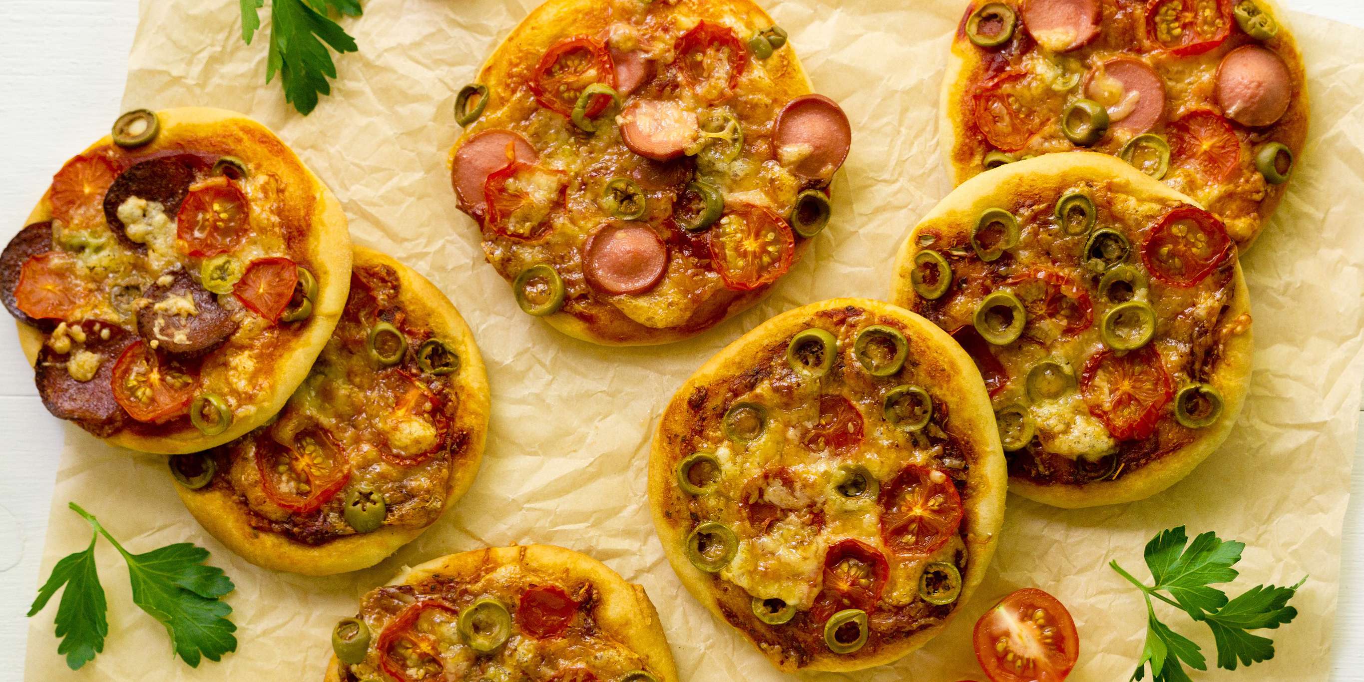 Mini Deep Dish Pizzas