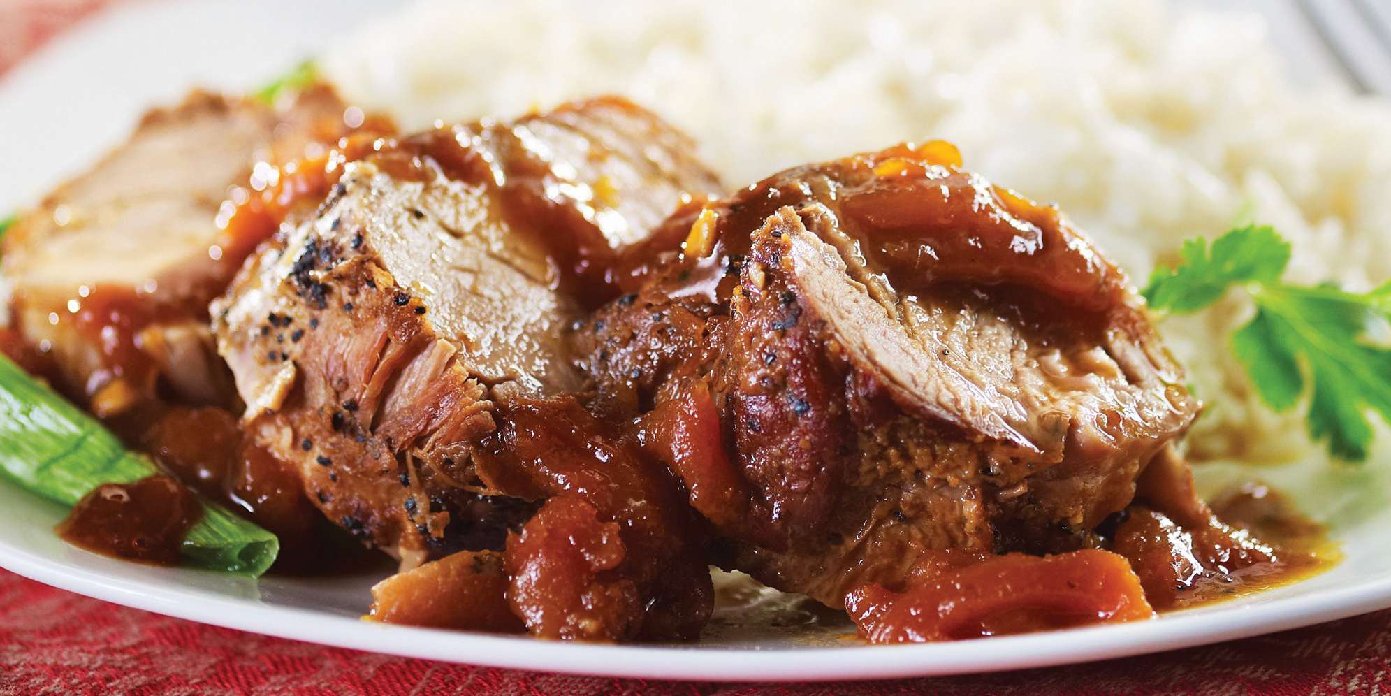 Crock Pot Asian Apricot Glazed Pork Loin