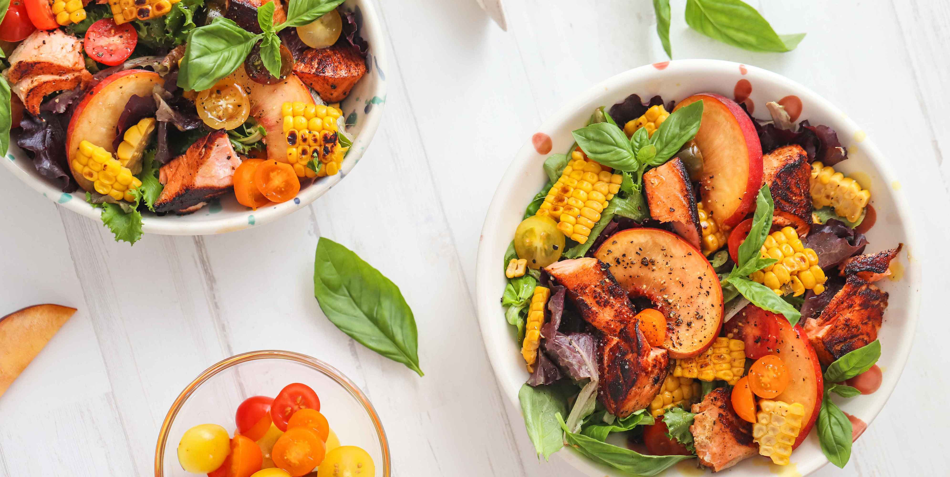 Salmon & Peach Salad