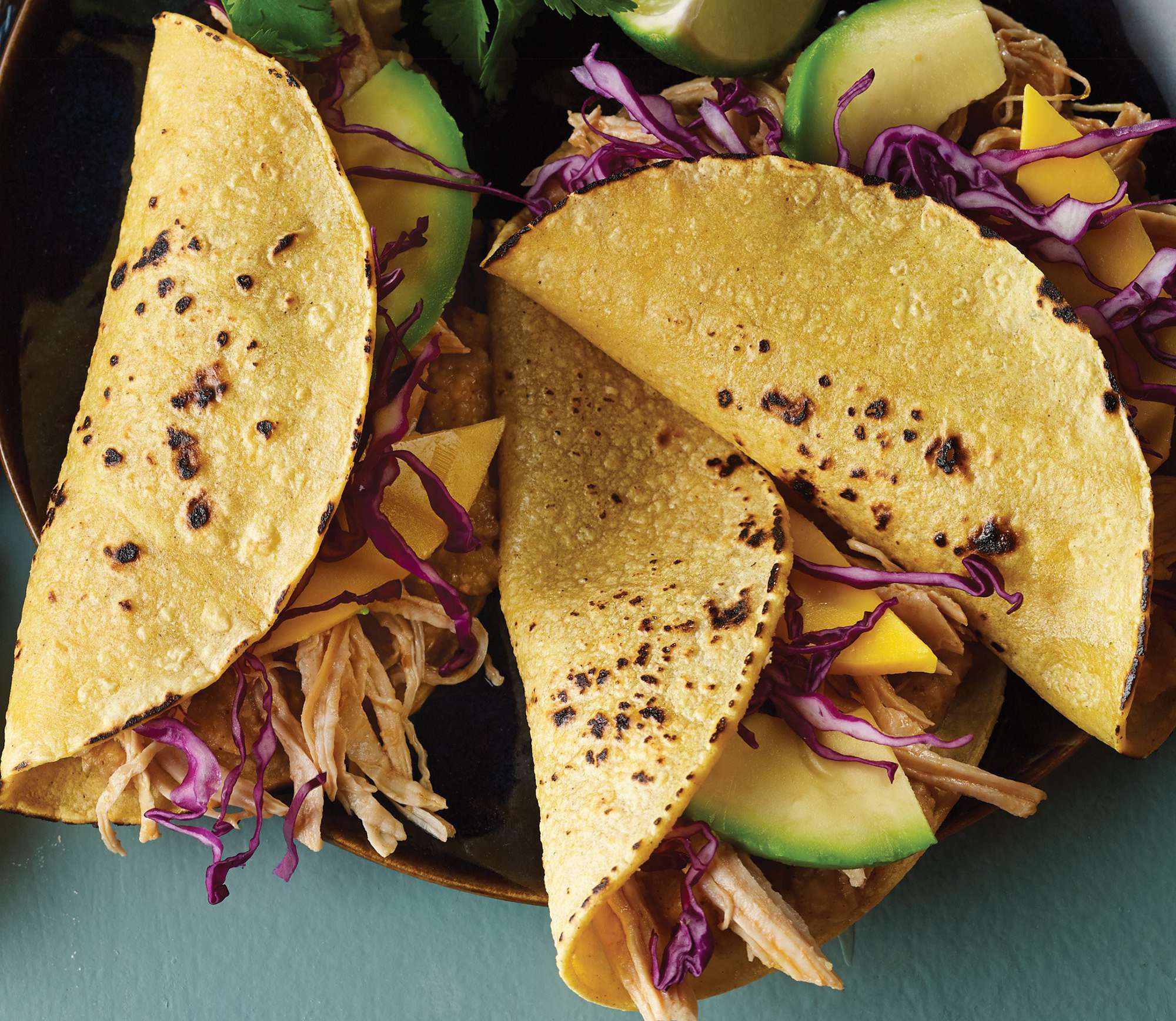 Shredded Chicken and Chickpea Tacos