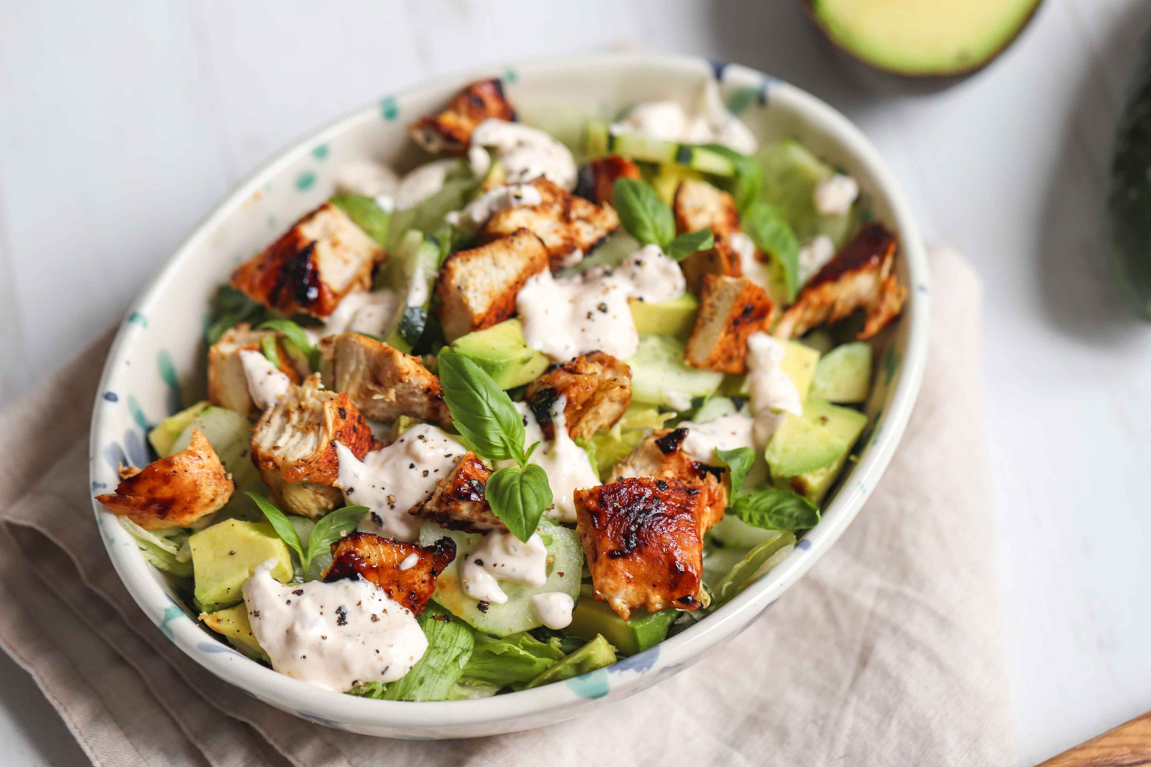 Cucumber Avocado & Chicken Salad