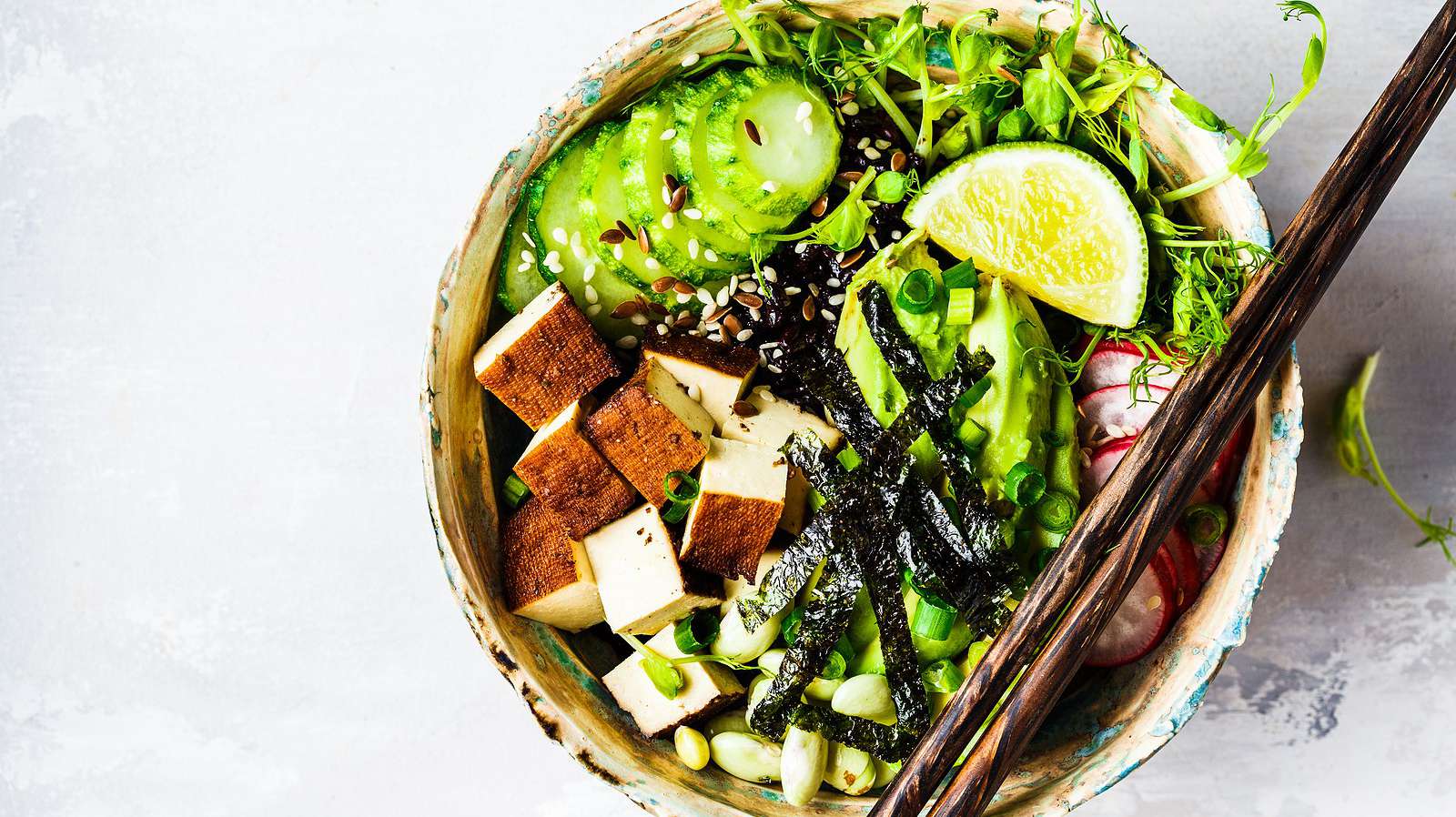 Sushi Salad With Tofu and Brown Rice