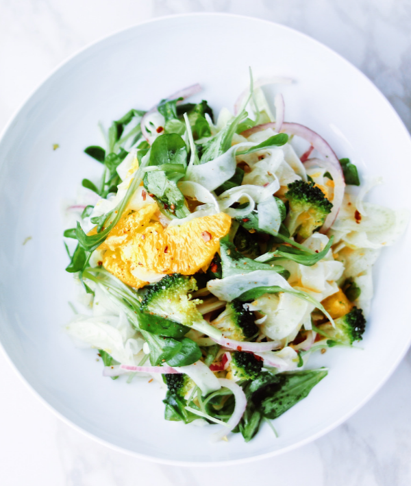 Salade de fenouil, brocoli et orange