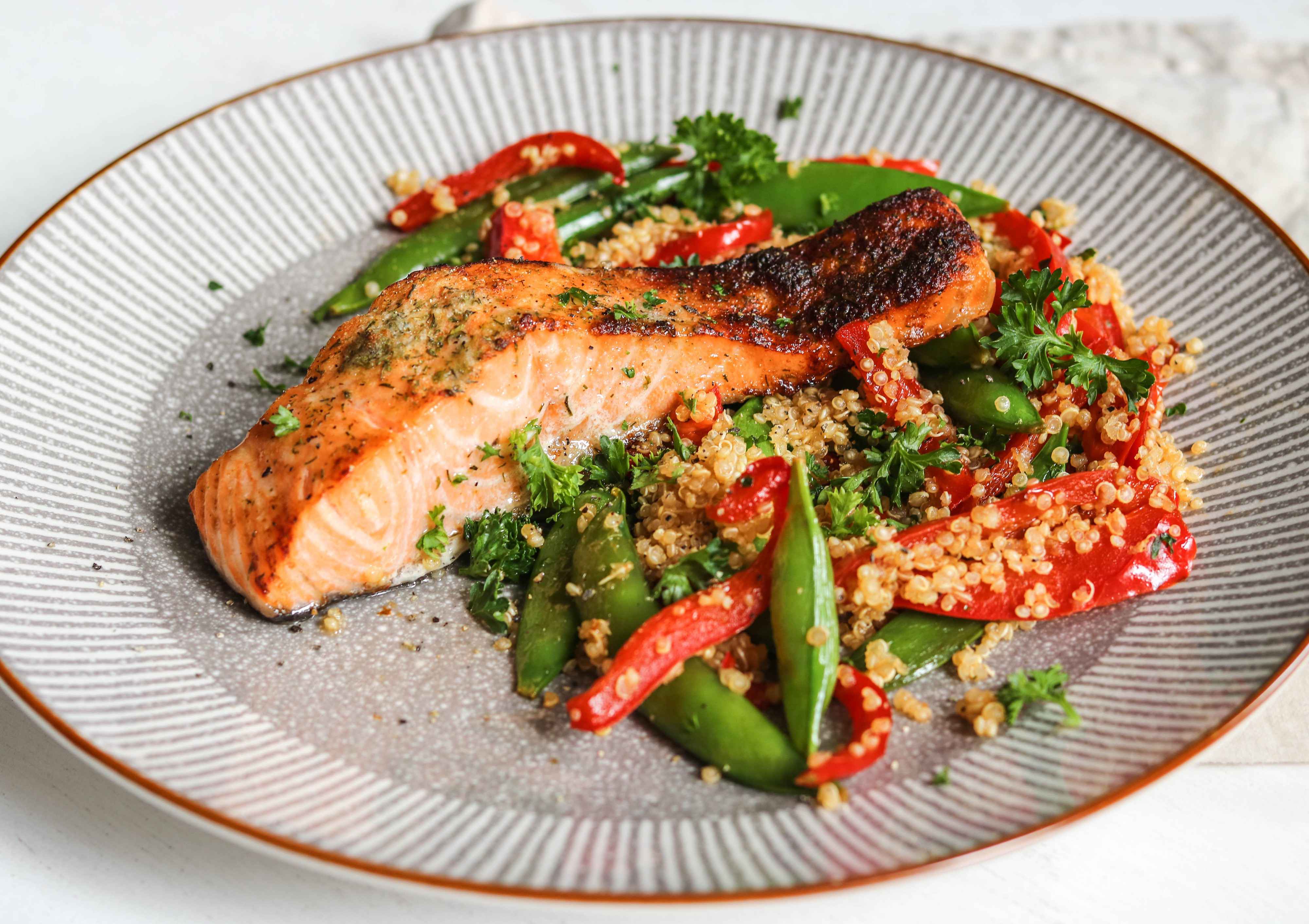 Warm Salmon & Quinoa Salad