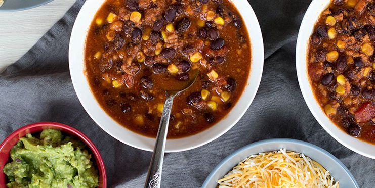 Slow Cooker Turkey Black Bean Chili