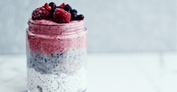 Chia Pudding framboises et pacanes