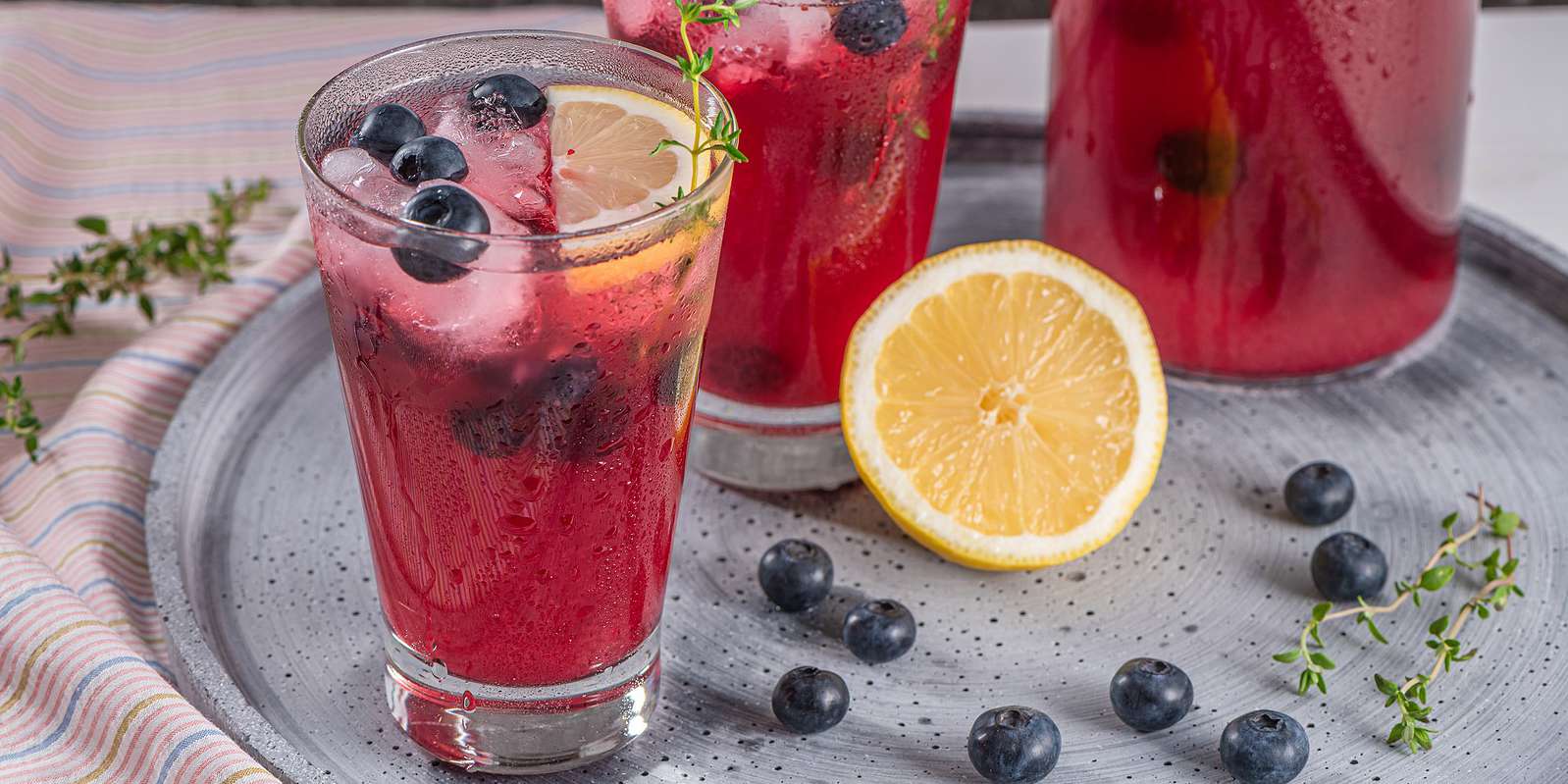 Lemon Blueberry Pomegranate Iced Tea