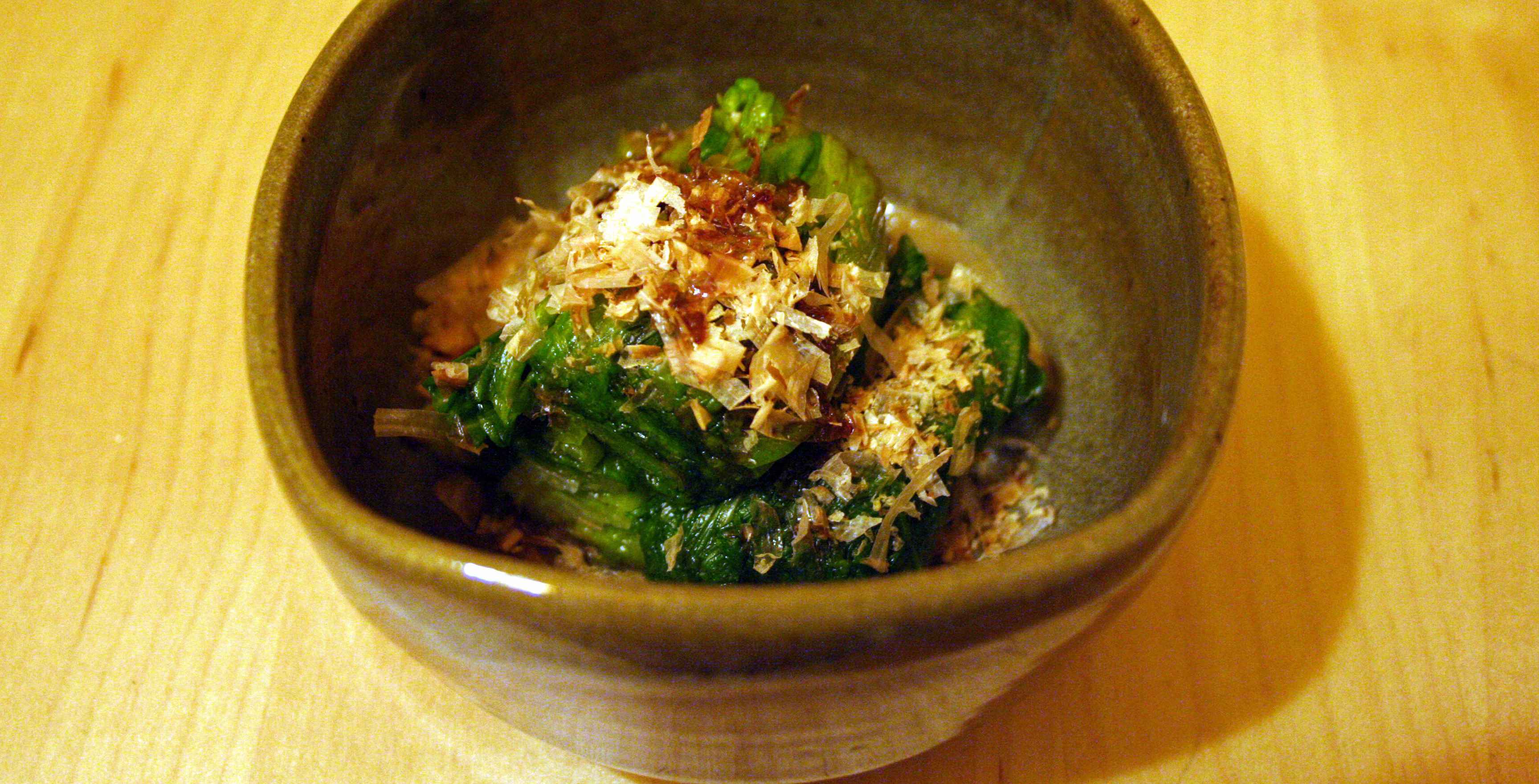 Spinach Ohitashi with Dashi