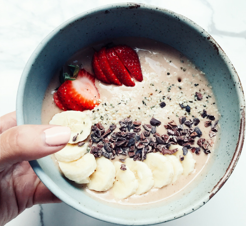 Bol de Smoothie chocolat, banane