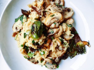 Risotto de chou-fleur et champignons sauvages