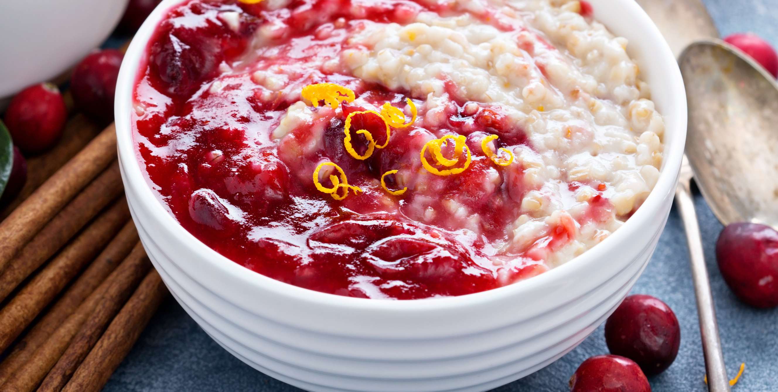 Warm Cranberry Oatmeal Mason Jar