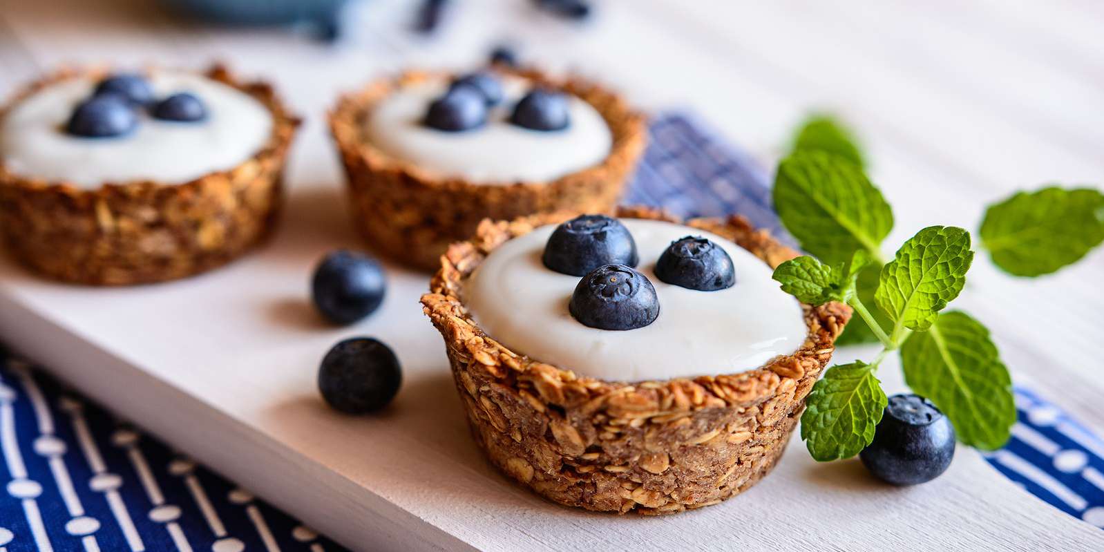 No-Bake Healthy Blueberry Tarts