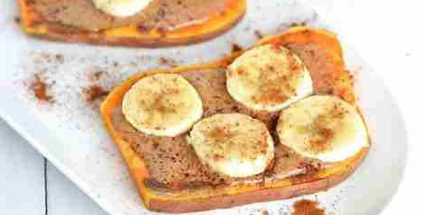 Sweet Potato Toast with Almond Butter & Banana