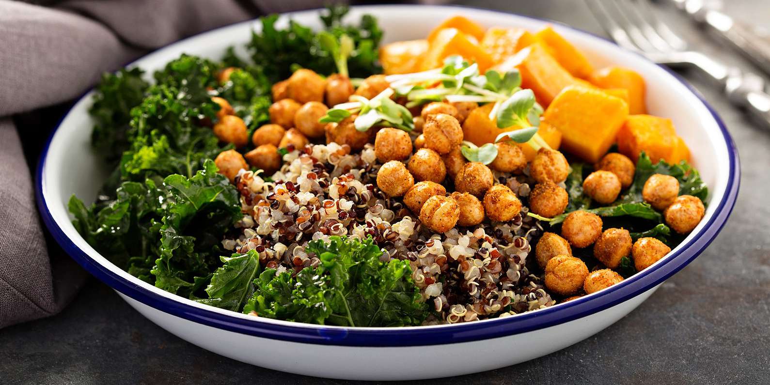 Butternut , Black Rice & Kale Bowl in Tahini Sauce