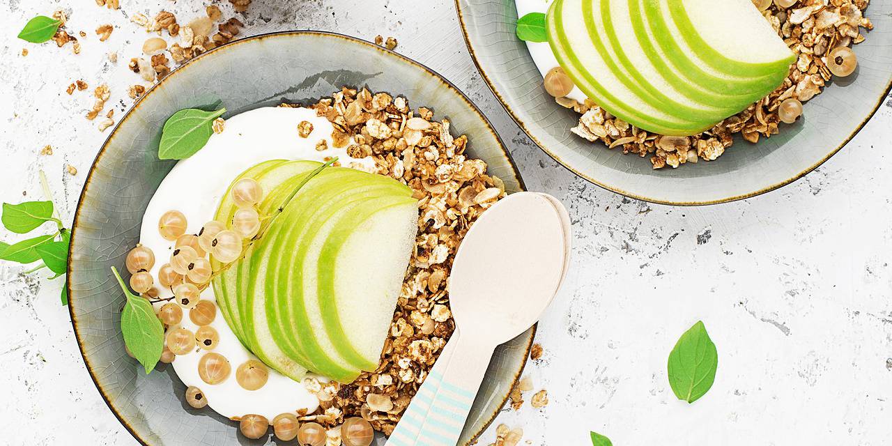 Apple, Coconut, Granola Snack Bowl