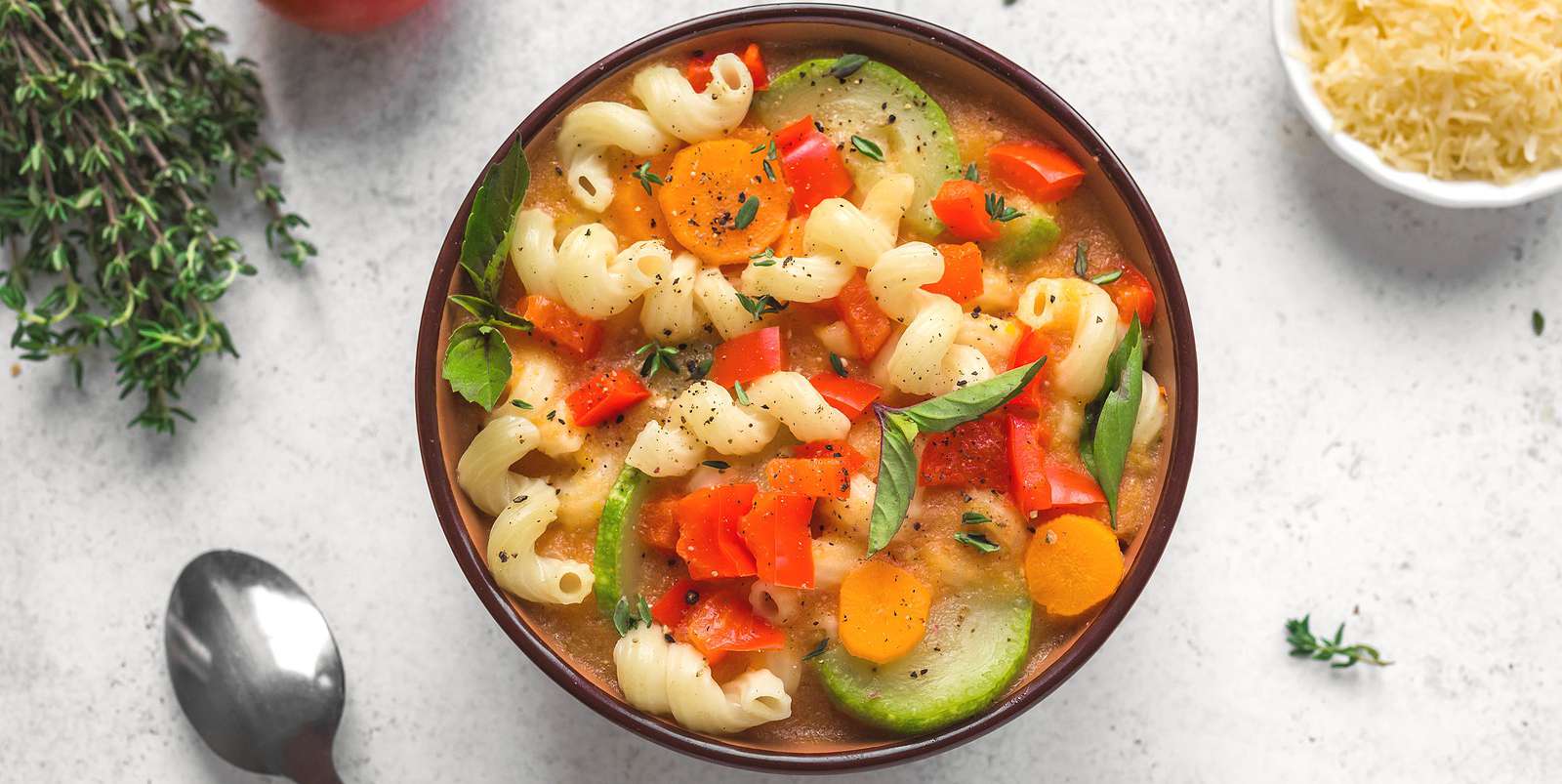 Spinach-Basil Green Minestrone Soup