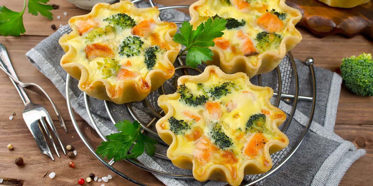 Mini Broccoli Cheese Quiches