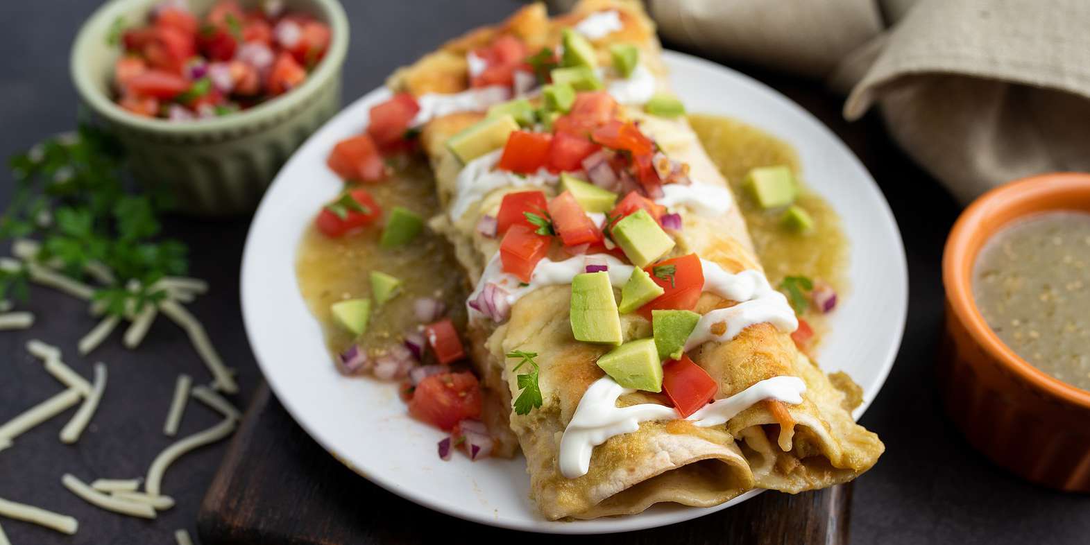 Salsa Verde Chicken Tostadas