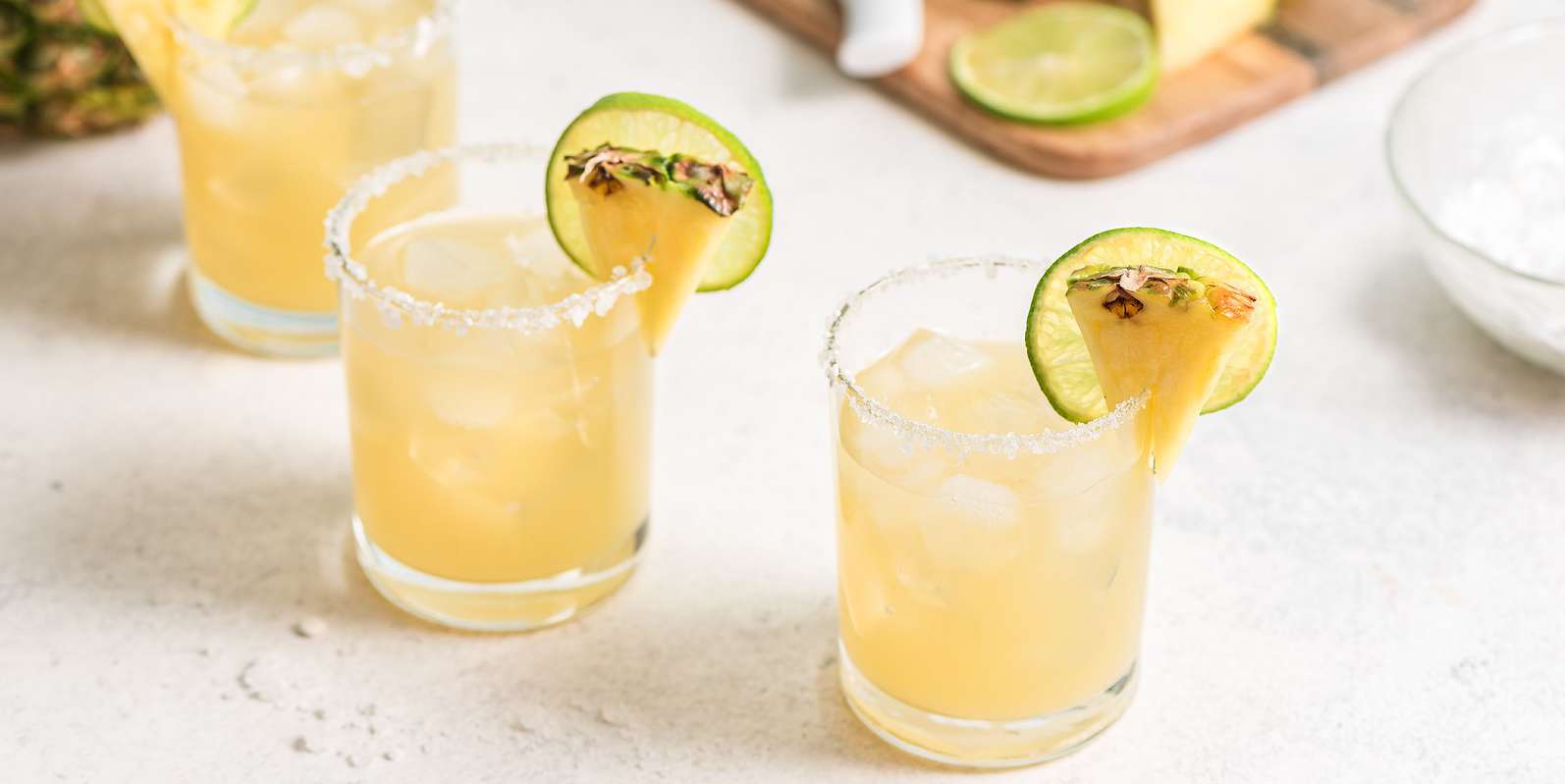 Alcohol-Free Pineapple-Mint Margaritas