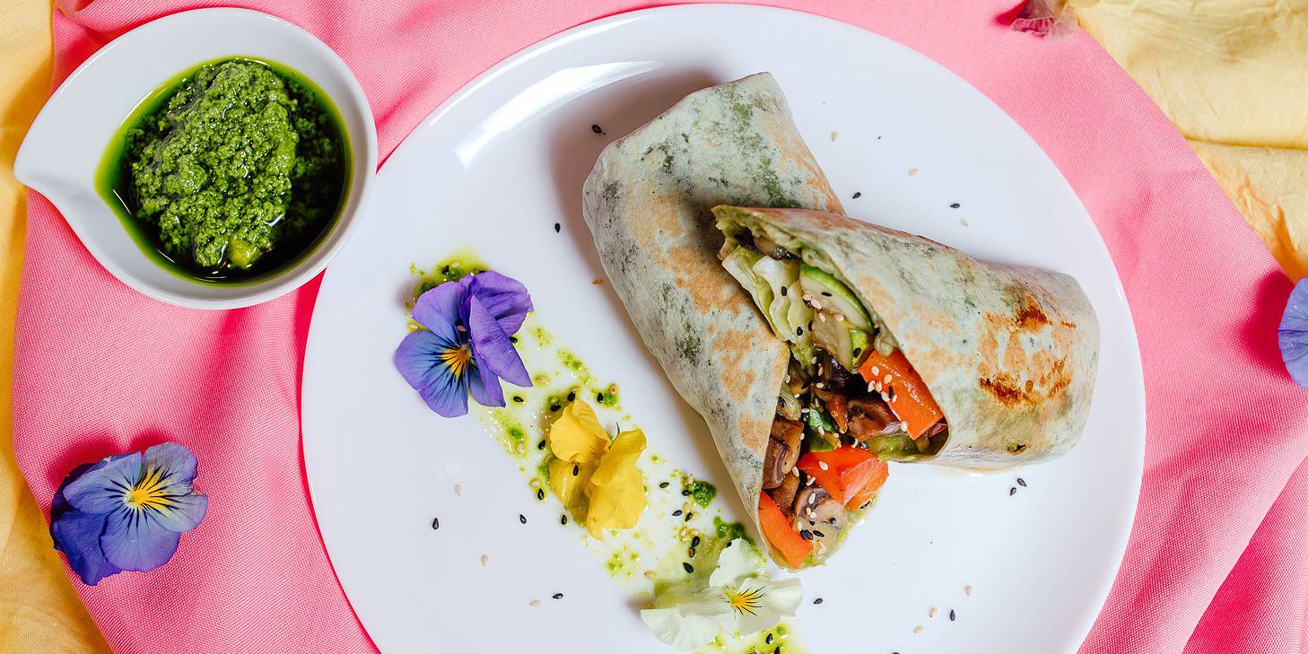 Curried Tofu Papaya Wraps