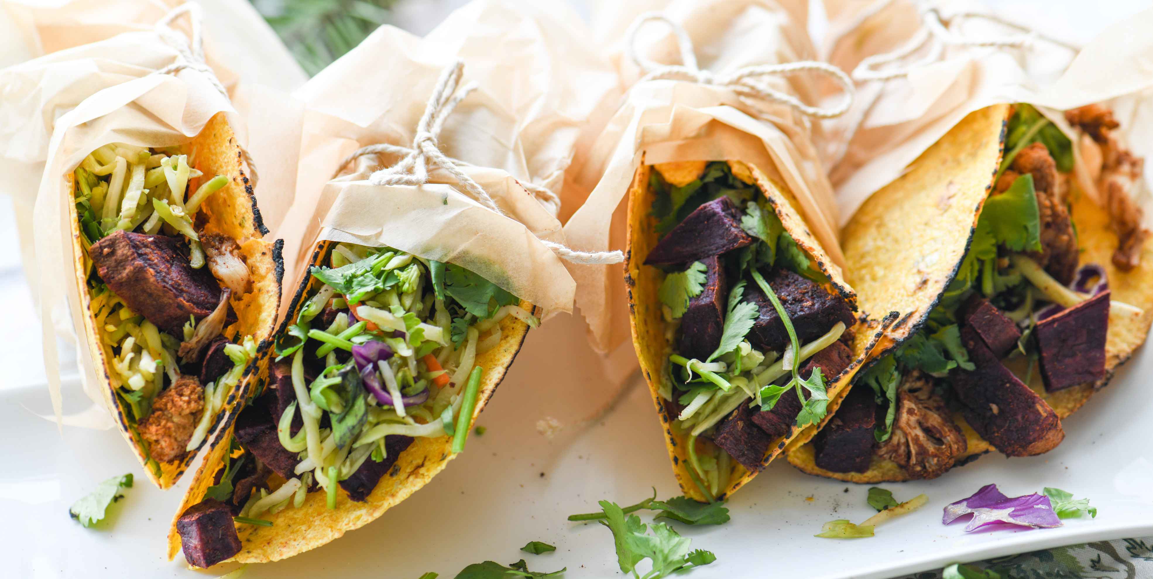 WFPB Sweet Potato & Cauliflower Tacos