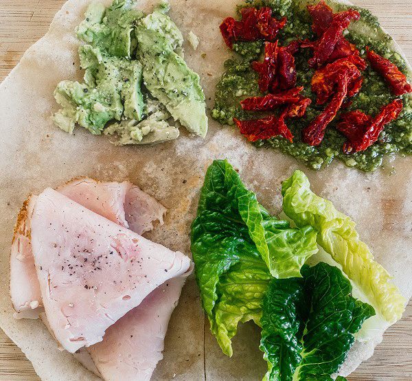 Paleo Turkey Pesto Wrap