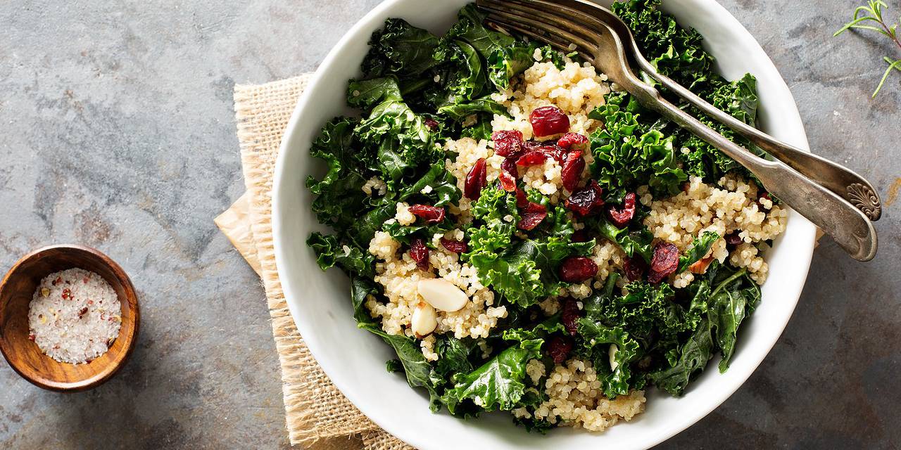 Warm Quinoa Salad with Apple and Kale