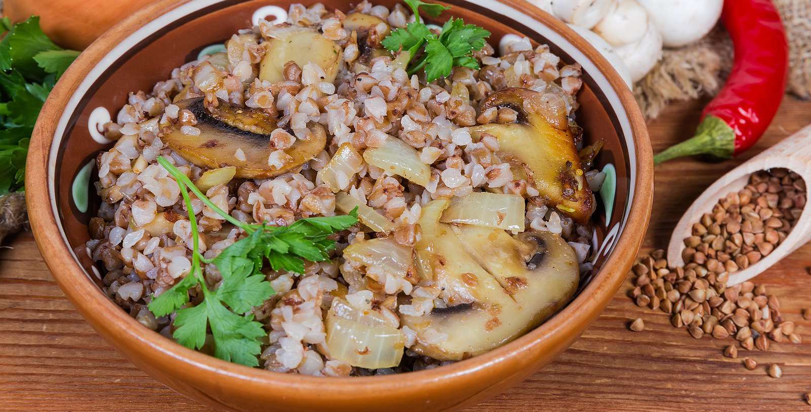 Mushroom Stew with Buckwheat Groats