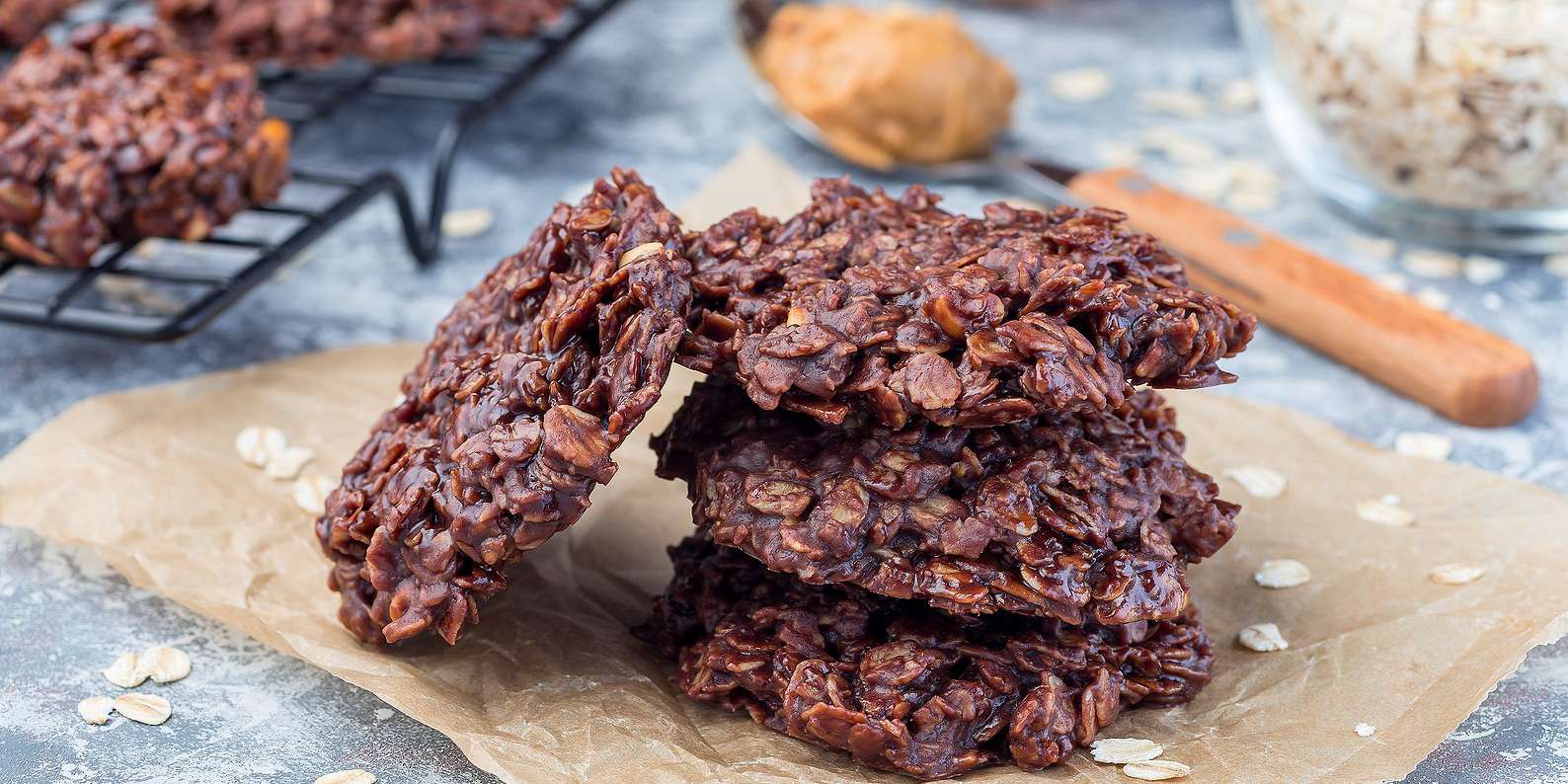 No-Bake Double Chocolate Breakfast Cookies