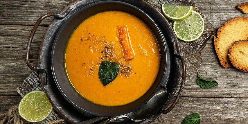 Creamy Carrot-Ginger Soup with Lime