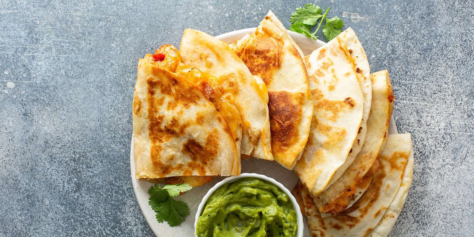 Hibiscus Flower Quesadillas with Avocado