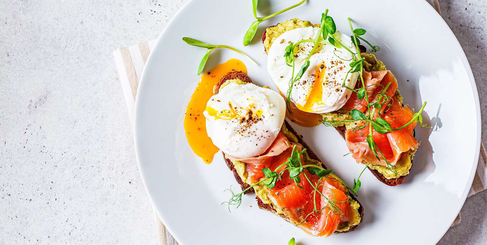 Sweet Potato Toast with Avocado, Salmon & Egg