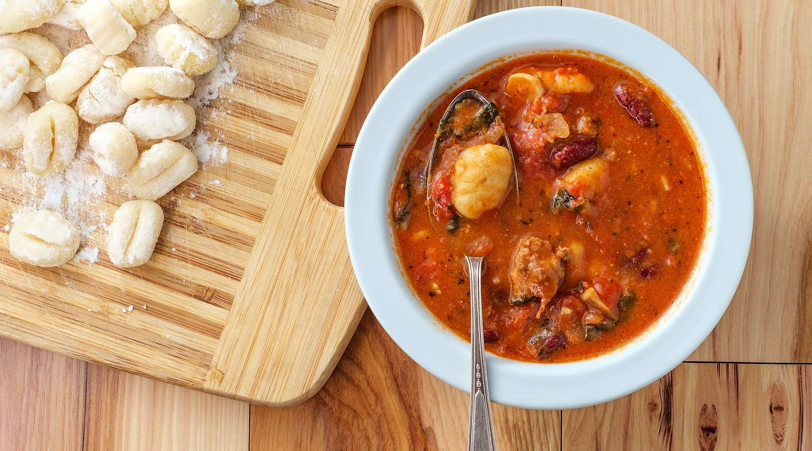 Roasted Red Pepper Gnocchi Soup
