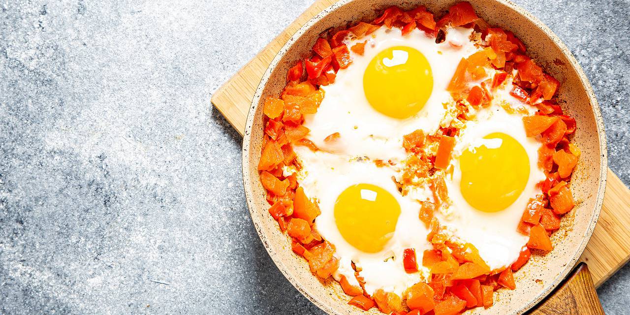 Curried Potatoes with Poached Eggs