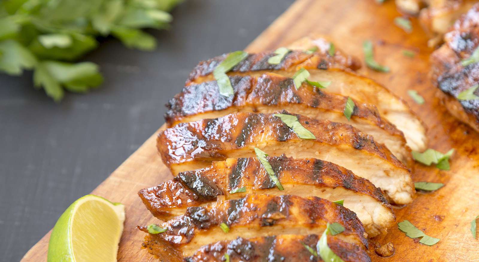 Chicken Cutlets with Cilantro Peanut Sauce